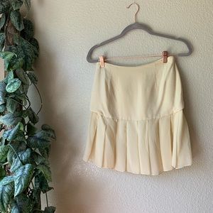 Vintage Ellen Tracy Yellow Silk Skirt